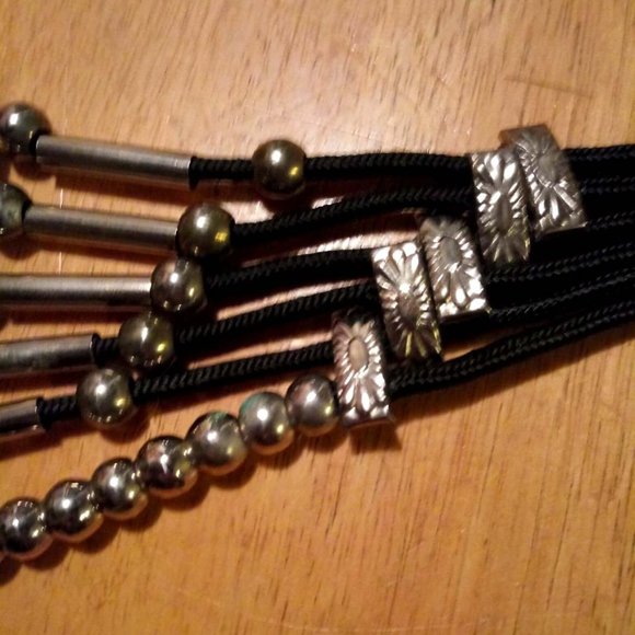 1970 silver tone and black rope belt. SHIPS FREE main image 11